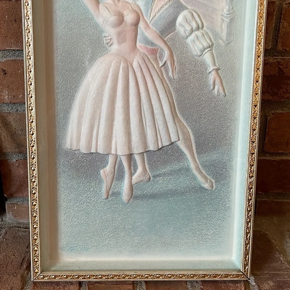 Vtg Ballet Picture Wall Hanging Three Dimensional